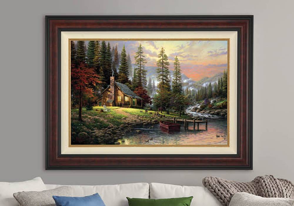 Thomas Kinkade $500 Off A Peaceful Retreat Framed Limited Edition Canvas
