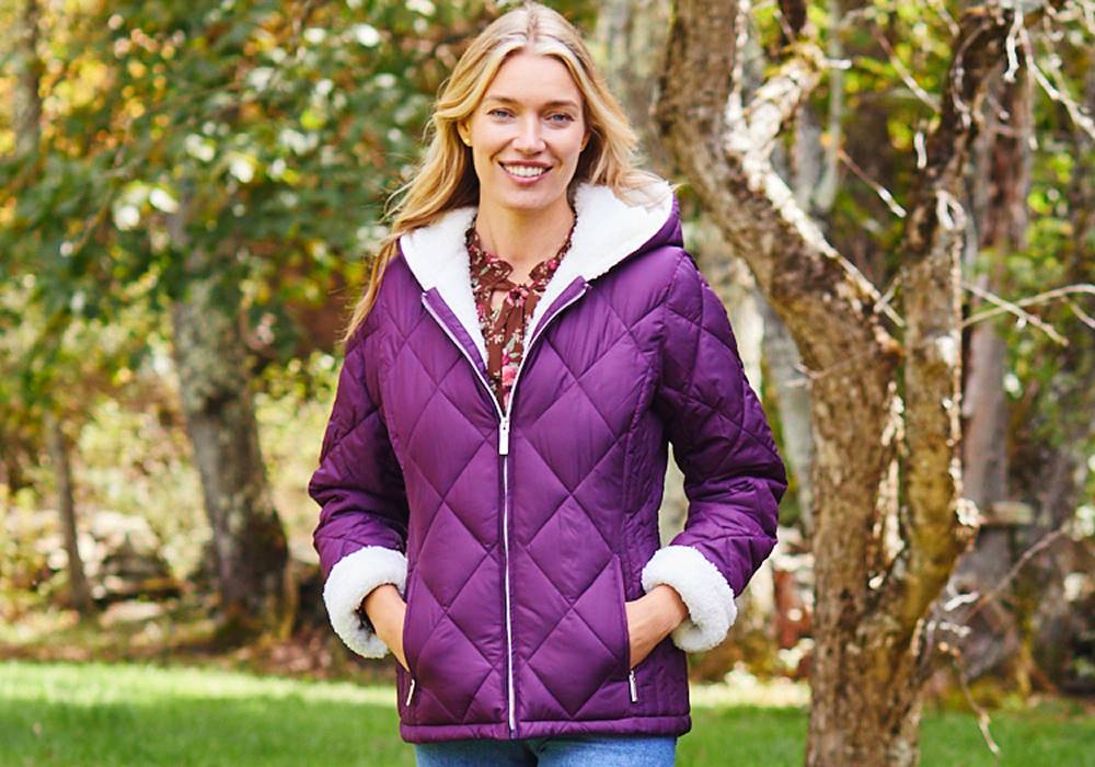 Weatherproof $13 Off Quilted Puffer Coat With Cozy Sherpa Lining