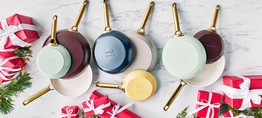 Assortment of Green Pan products on a counter