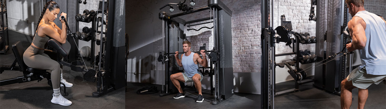 Person working out on in home gym