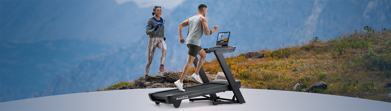 Runners on treadmill