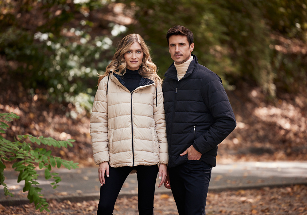 Couple in a park in the fall