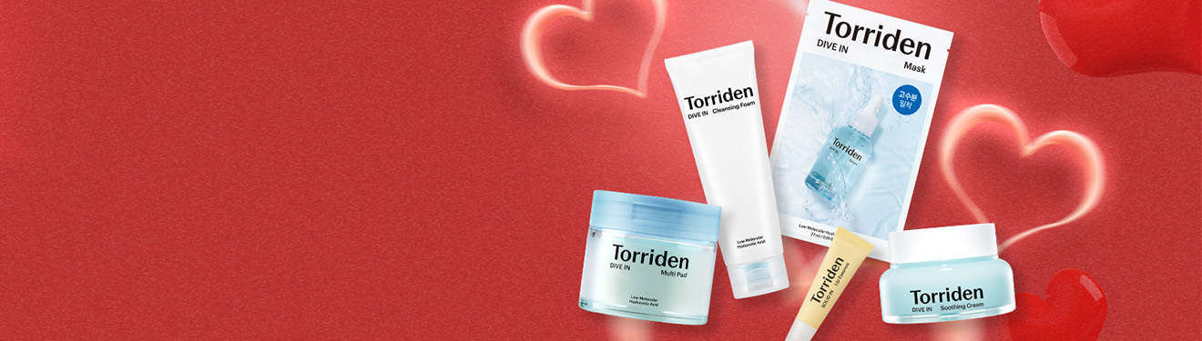 Torriden product from By Sophie on red background